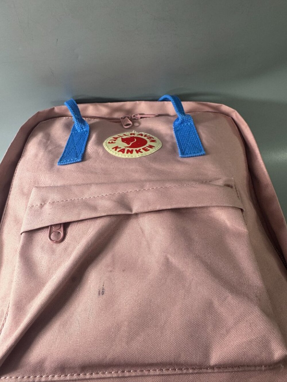 The Fjallraven Kanken Backpack in Pink Air Blue - Picture 7 of 13